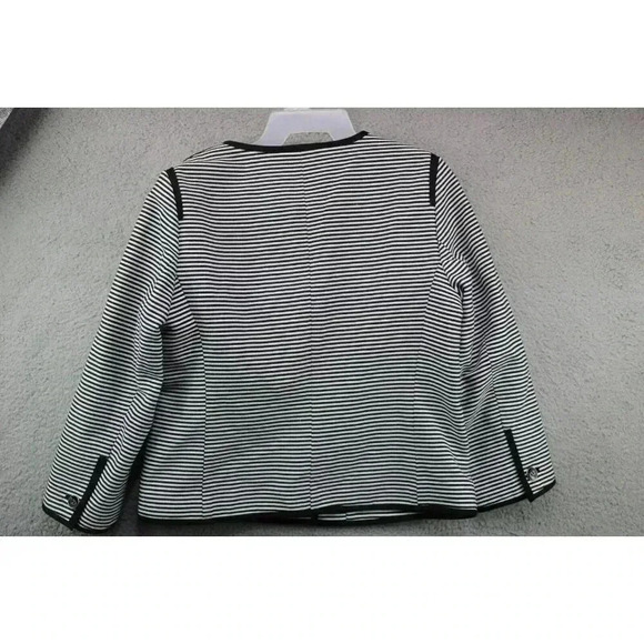 Talbots Black and White Striped Blazer-Size 12 - Picture 9 of 10